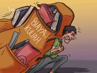 Ilustrasi beban berat biaya kuliah (sumber: digo.id) 